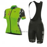 ALE Prr Ventura Cycling Jersey Bib Short 2017 Women Short Sleeve Green